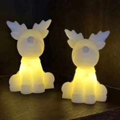 Sirius Naja rensdyr med lys, 9 cm, 2-pak