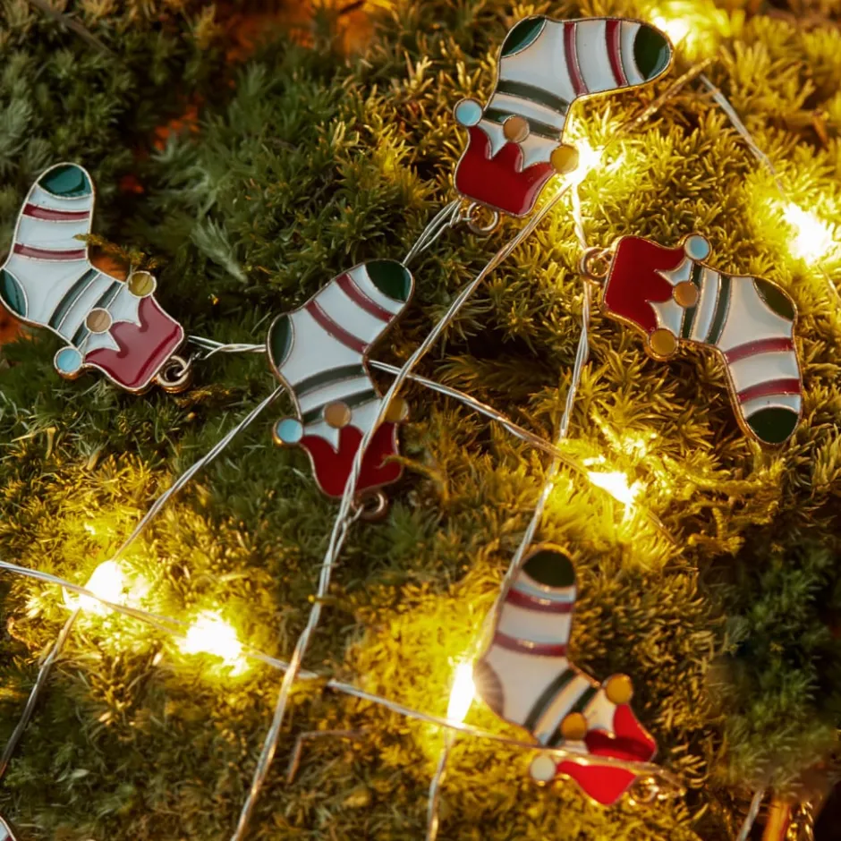 Sirius Nille lyskæde med julesokker