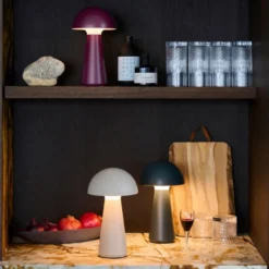 Sirius Sam genopladelig bordlampe, mørkegrå