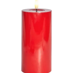 Sirius Sille LED bloklys, batteri, rød, H15 cm