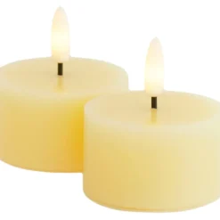 Sirius Sille LED fyrfadslys, batteri, gul
