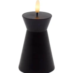 Sirius Sille Nordic Sculpture Kegle kunstig stearinlys, sort