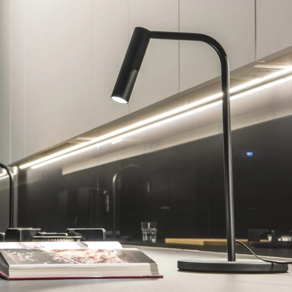 SLV Karpo bordlampe med touch, 6,5W LED, sort