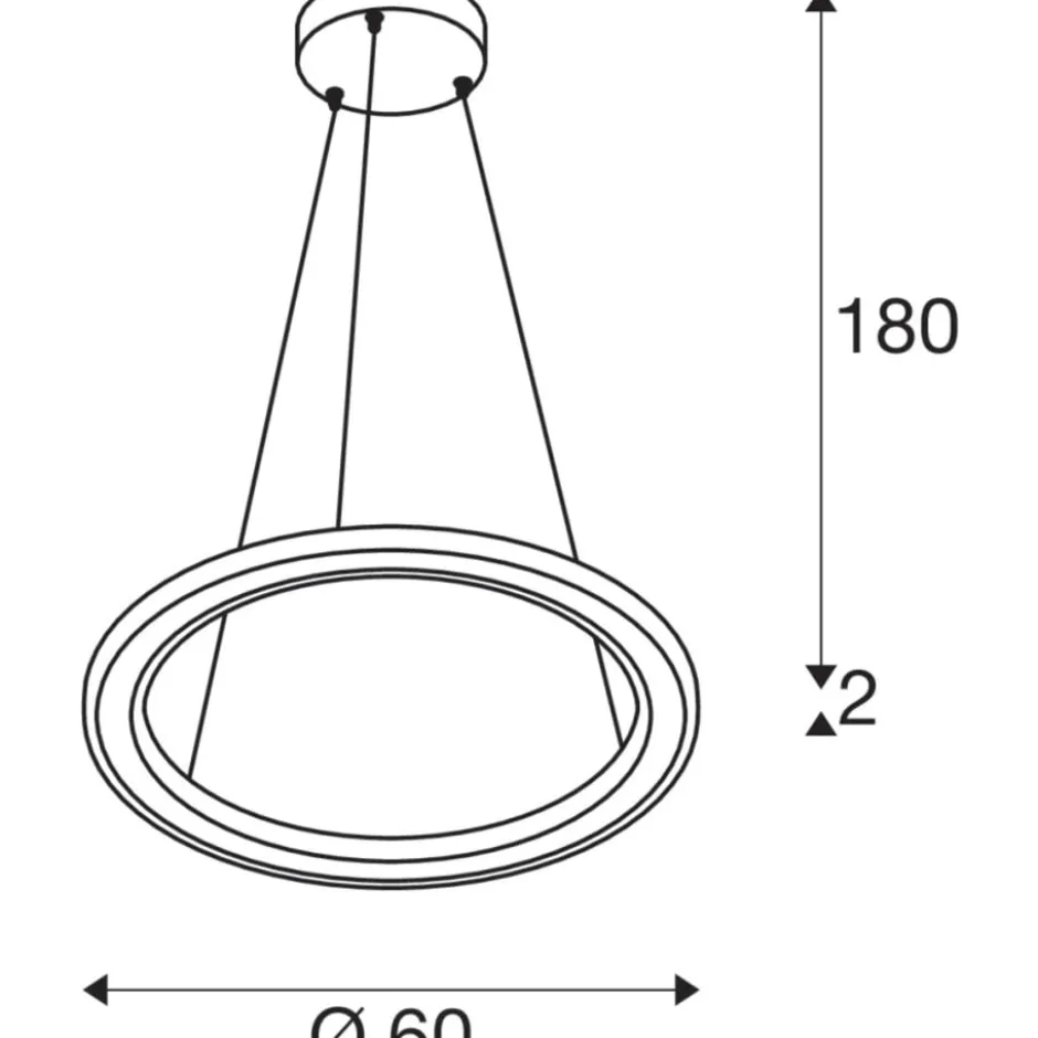 SLV One Flat pendel, sort