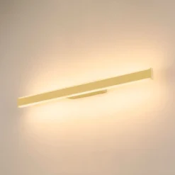 SLV One Linear væglampe, messing, 70 cm