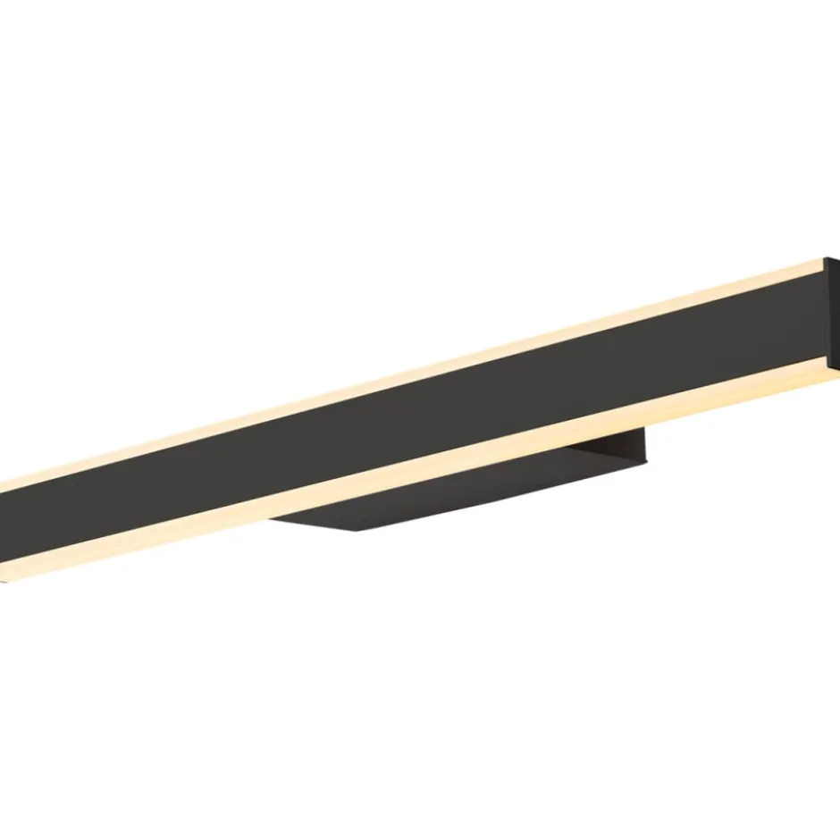 SLV One Linear væglampe, sort, 50 cm