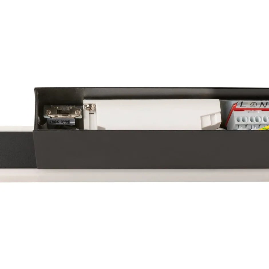 SLV One Linear væglampe, sort, 50 cm