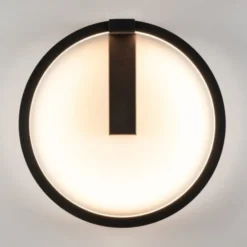 SLV One væglampe, sort, Ø40 cm