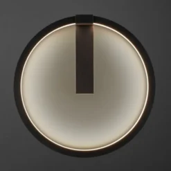 SLV One væglampe, sort, Ø40 cm