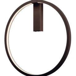 SLV One væglampe, sort, Ø60 cm