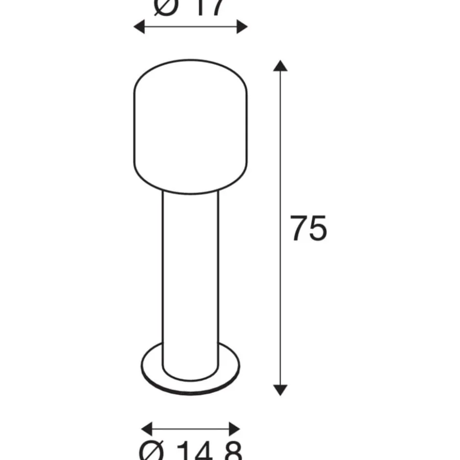 SLV Ovalisk havelampe, 75 cm