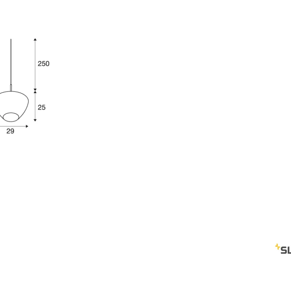 SLV Pantilo Convex pendel, krom, Ø29 cm