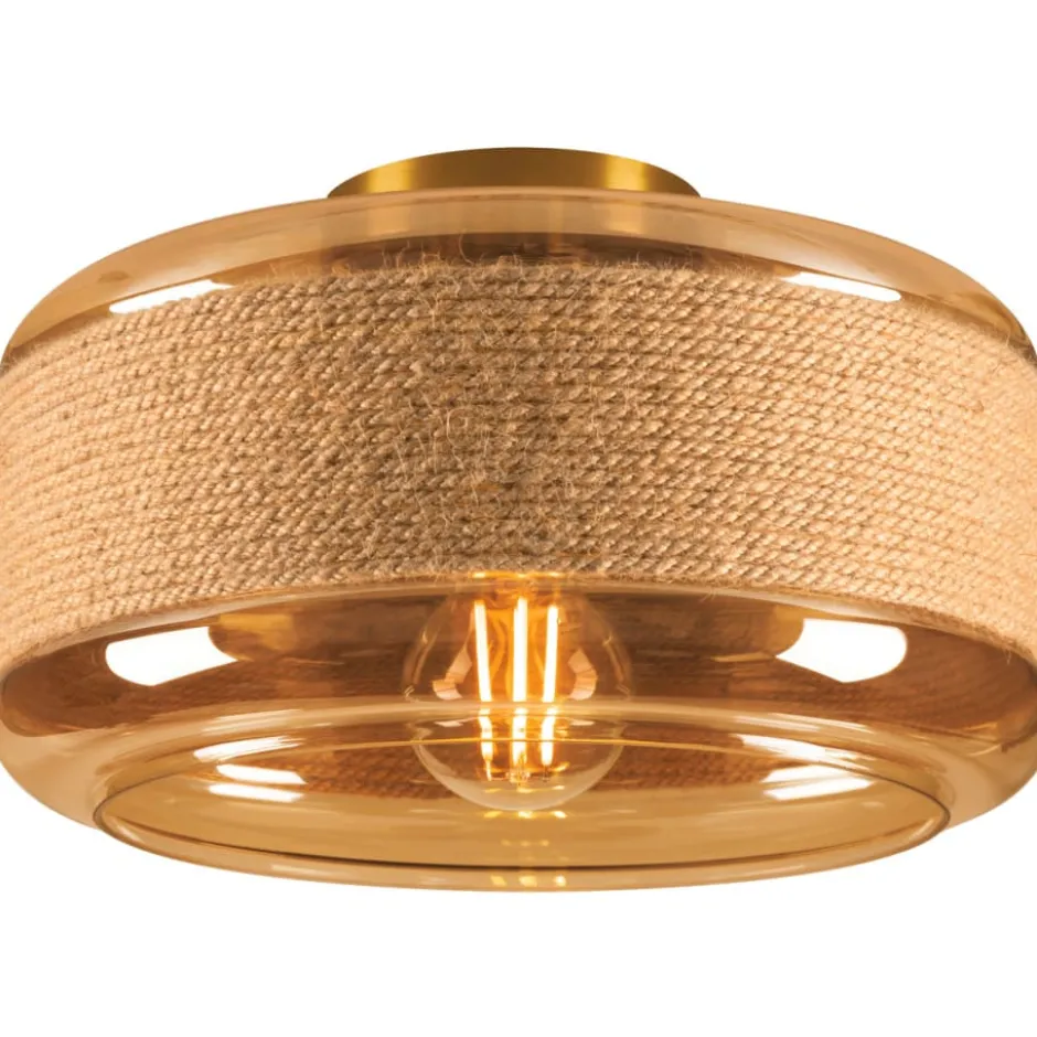 SLV Pantilo Rope loftlampe, guld, Ø27 cm