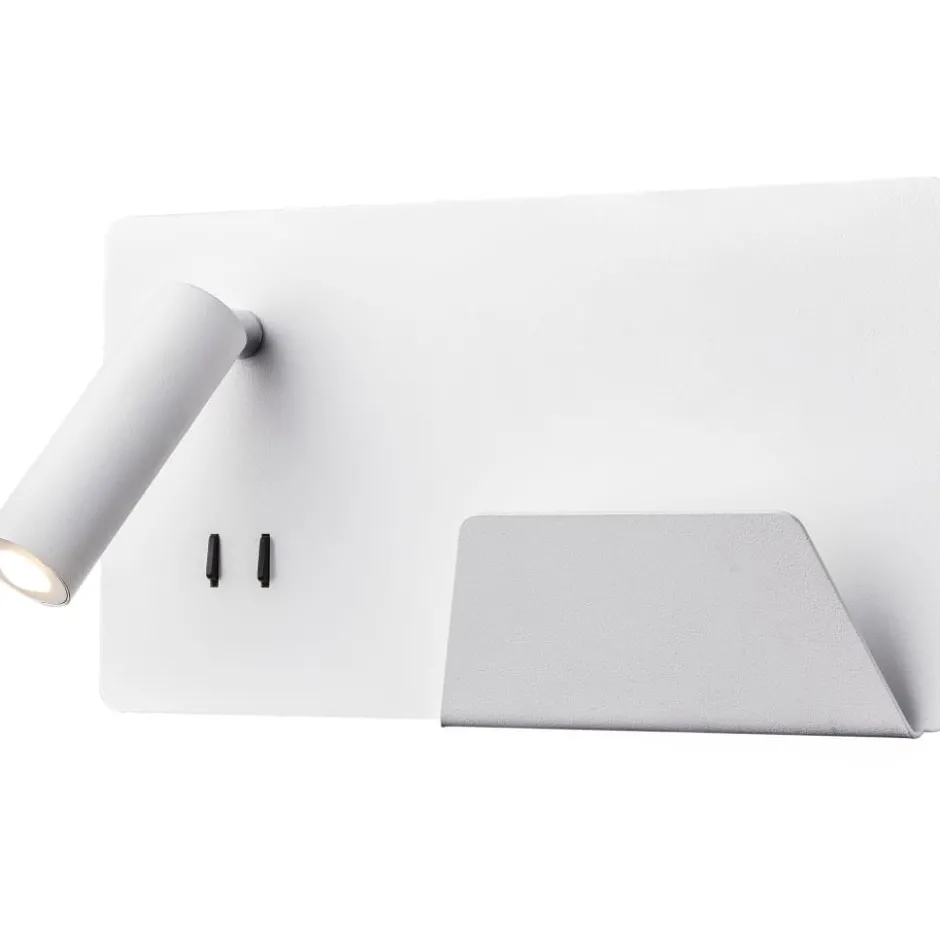 SLV Somnila USB væglampe, hvid, højre