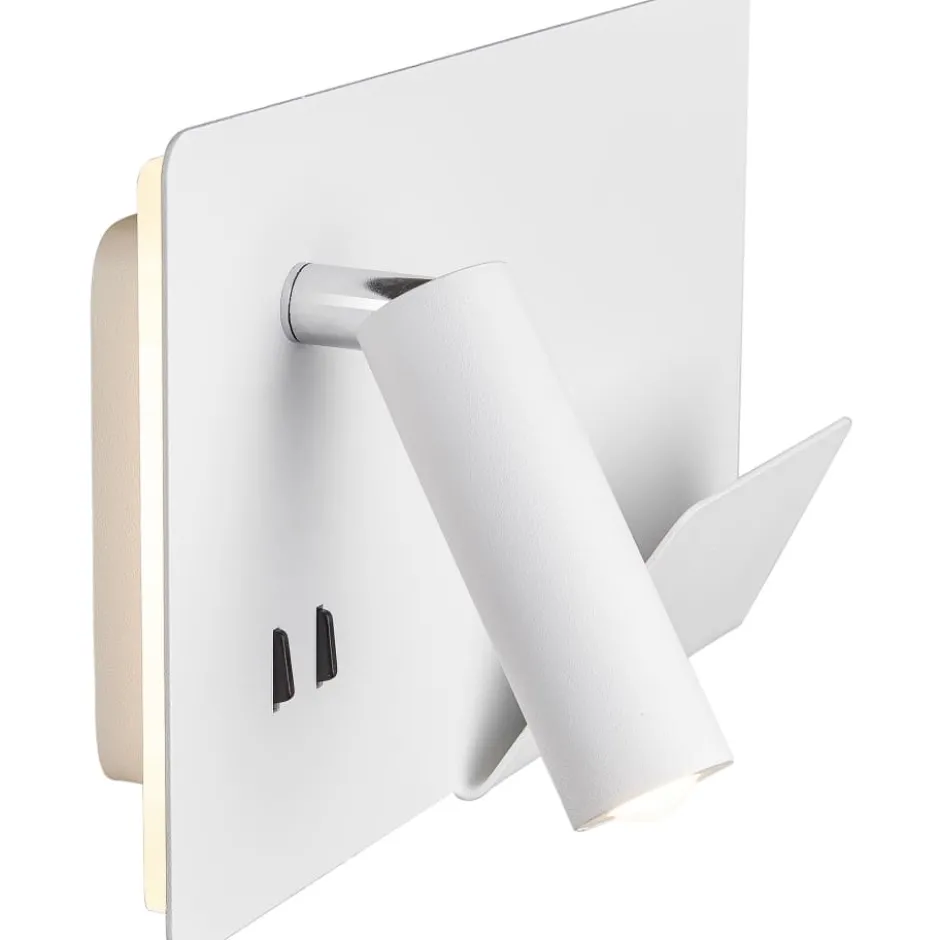 SLV Somnila USB væglampe, hvid, højre