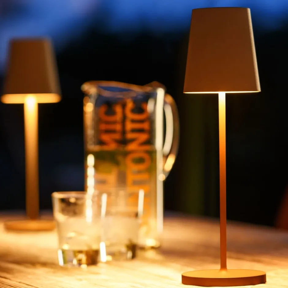 SLV Vinolina Two genopladelig bordlampe, rust