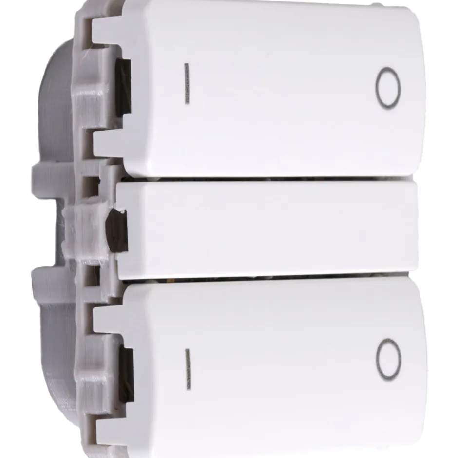 Smartkontakten Zigbee batteritryk til LK Fuga, tænd/sluk, hvid