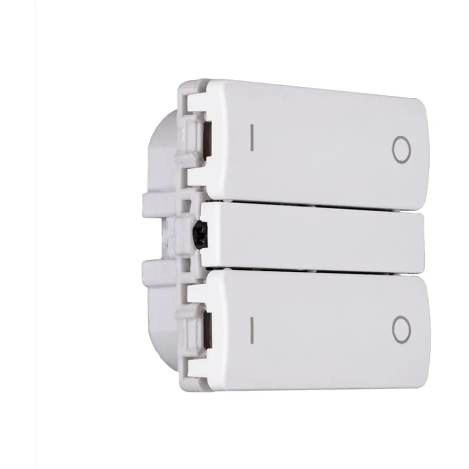 Smartkontakten Zigbee batteritryk til LK Fuga, tænd/sluk, hvid