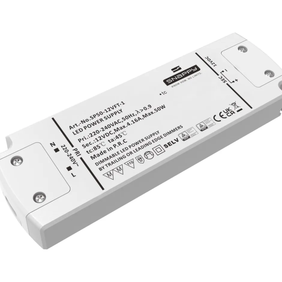 Snappy LED driver, dæmpbar, 12V, 50W