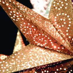 Star Trading Antique julestjerne med lys, 60 cm, guld