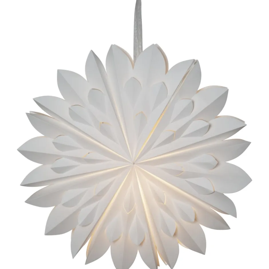 Star Trading Clipp julestjerne med lys, 40 cm, hvid
