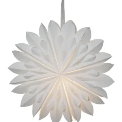 Star Trading Clipp julestjerne med lys, 60 cm, hvid