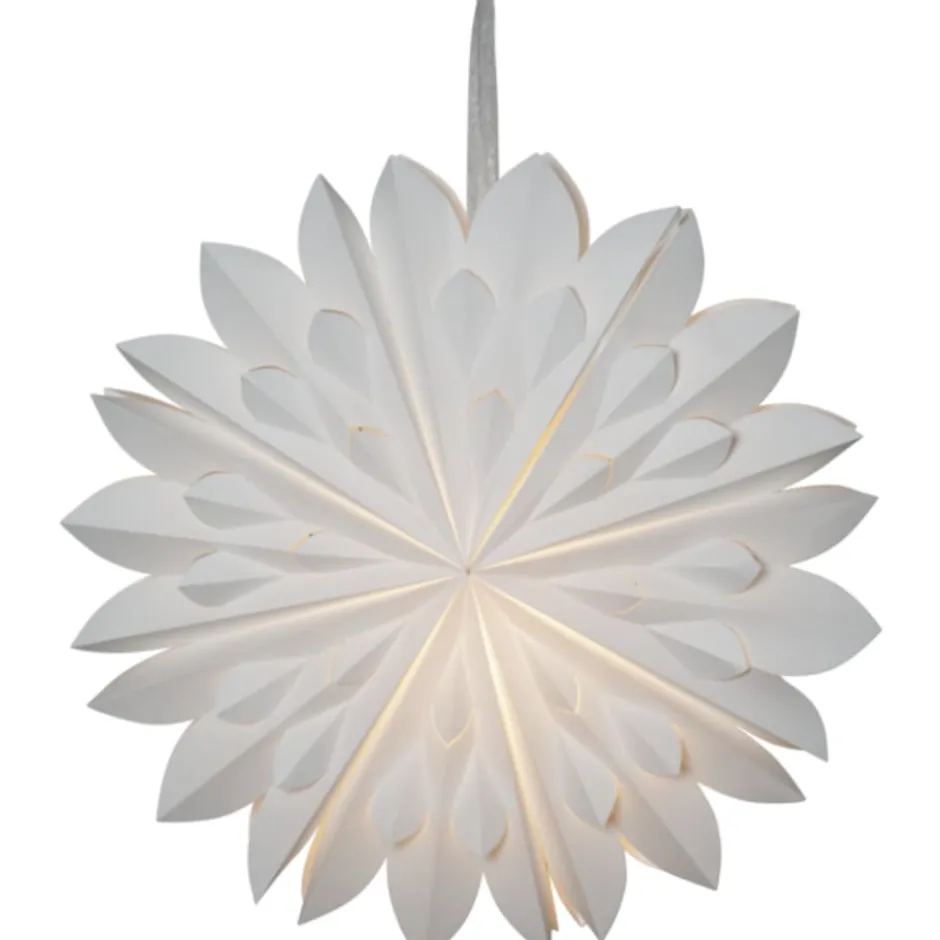 Star Trading Clipp julestjerne med lys, 60 cm, hvid