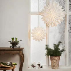 Star Trading Clipp julestjerne med lys, 60 cm, hvid