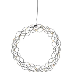 Star Trading Curly juledekoration, Ø30 cm, sort