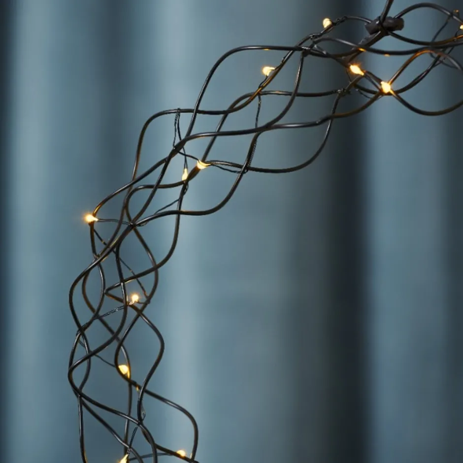 Star Trading Curly juledekoration, Ø30 cm, sort