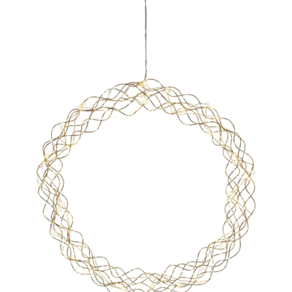 Star Trading Curly juledekoration, Ø48 cm, messing