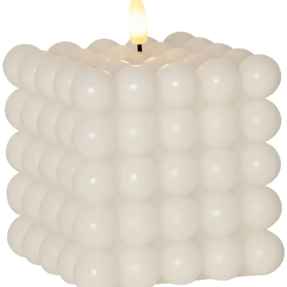 Star Trading Flamme Dot Bubble LED stearinlys, hvid