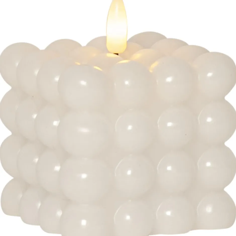 Star Trading Flamme Dot Bubble LED stearinlys, hvid