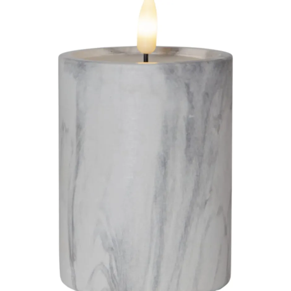 Star Trading Flamme Marble LED bloklys, batter