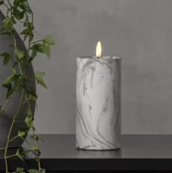 Star Trading Flamme Marble LED bloklys, batteri