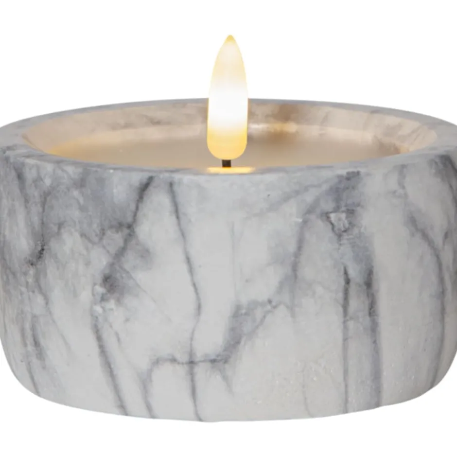 Star Trading Flamme Marble LED bloklys, batteri