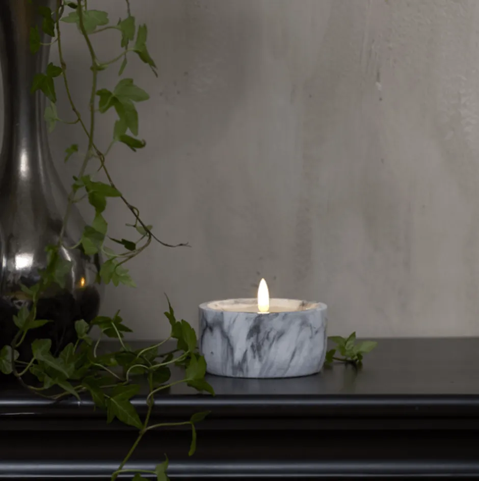 Star Trading Flamme Marble LED bloklys, batteri
