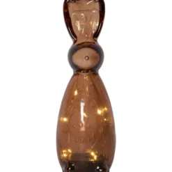 Star Trading Harry glas hare med lys, 25 cm, brun