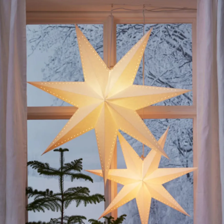 Star Trading Mika papirstjerne, 60 cm, hvid