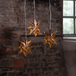 Star Trading Mini julestjerne med lys, 25 cm, kobber