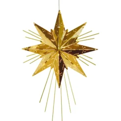 Star Trading Mini Luxe julestjerne med lys, 25 cm, messing