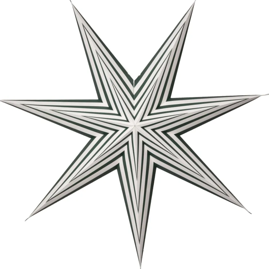 Star Trading Stripe papirstjerne, grøn, 60 cm