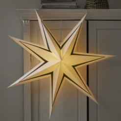 Star Trading Stripe papirstjerne, grøn, 80 cm