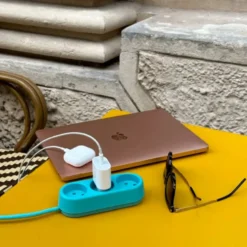12 stk ColorCable stikdåse, turkis