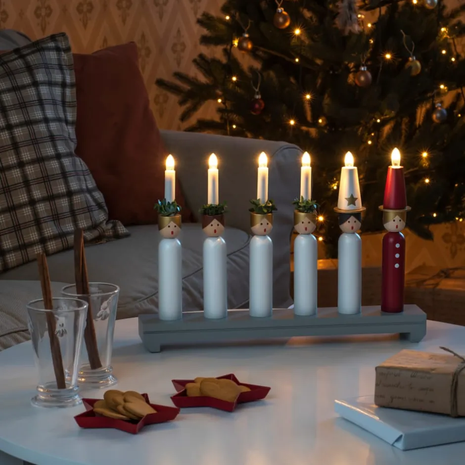 4 stk Konstsmide Lucia julelysestage, 6 lys