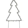 2 stk Nordic Winter metal juletræ med lys, 75 cm