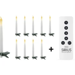 6 stk Sirius Carolin juletræslys, 10 stk