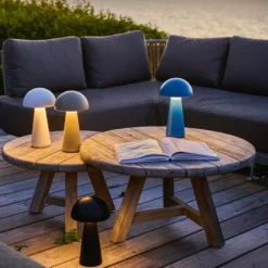 4 stk Sirius Sam genopladelig bordlampe, sort