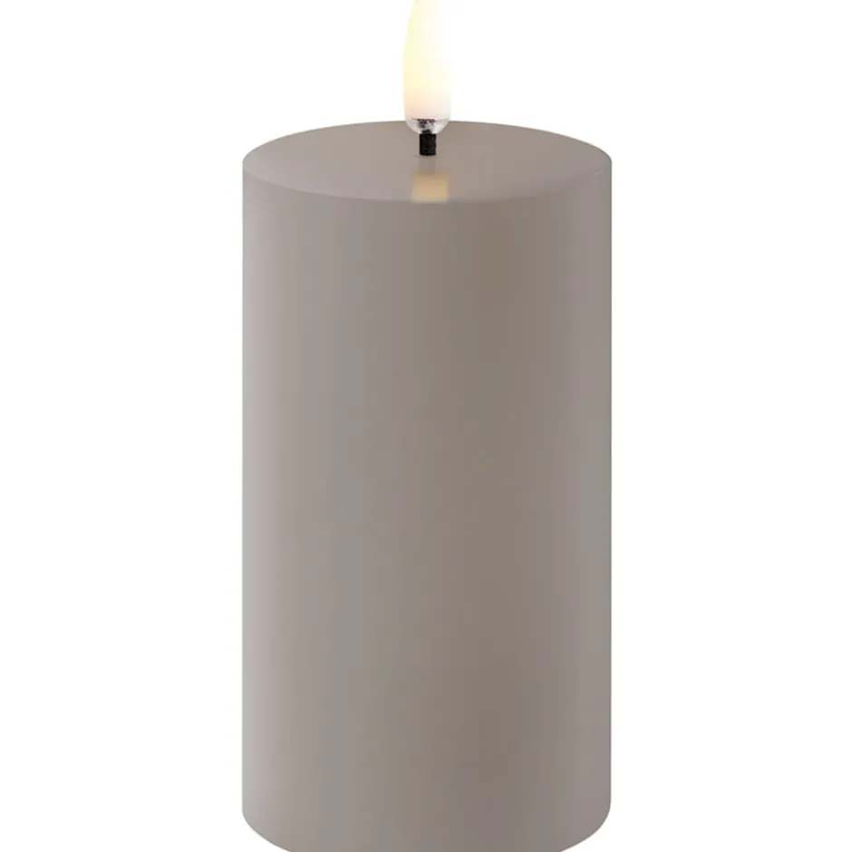 4 stk Uyuni LED bloklys, batteri, beige