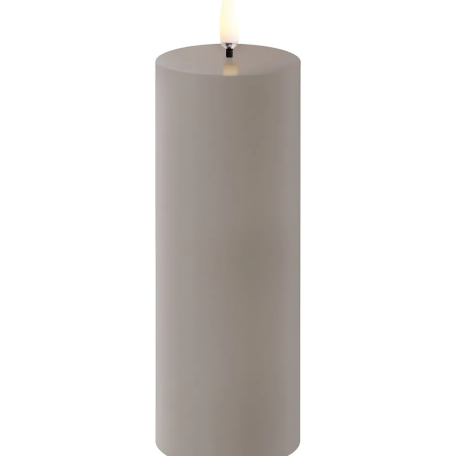 4 stk Uyuni LED bloklys, batteri, beige